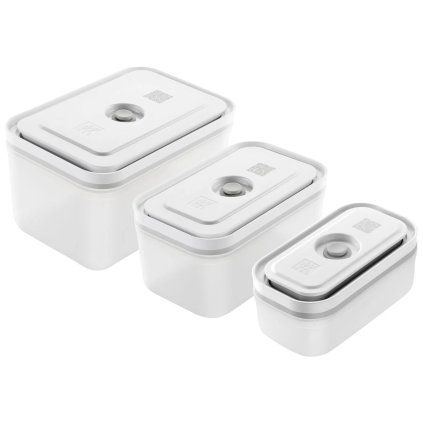 Vakuumske posode za hrano FRESH & SAVE, set 3 kosov, bela, plastika, Zwilling
