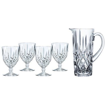 Kozarci z vrčem NOBLESSE, set 5, prozorna, Nachtmann