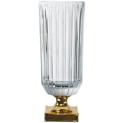 Vaza MINERVA GOLD, 40 cm, čisto steklo, Nachtmann