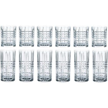 Komplet kozarcev HIGHLAND, za long drink in whisky, set 12 kosov, svetla, Nachtmann