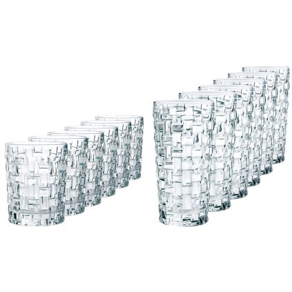 Komplet kozarcev BOSSA NOVA, za long drink in whisky, set 12 kosov, svetla, Nachtmann