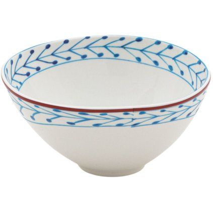 Jedilna skleda DIESEL CLASSICS ON ACID FIORI, 12 cm, bela/modra, porcelan, Seletti