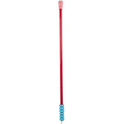 Dekorativna stenska svetilka SUPERLINEA, 141,5 cm, rdeča, les/plastika, Seletti