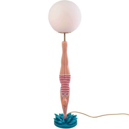 Namizna svetilka LADY DIVER, 95 cm, rdeča, smola, Seletti