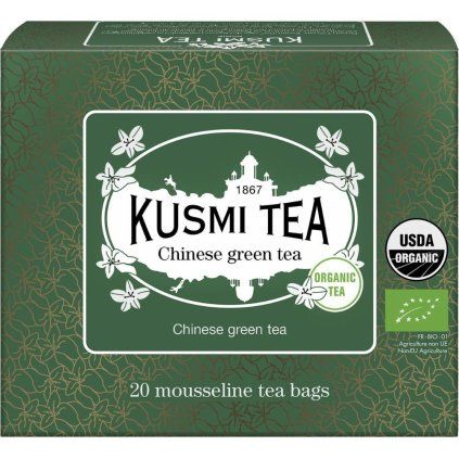 Zeleni čaj CHINESE GREEN TEA, 20 muslin čajnih vrečk, Kusmi Tea