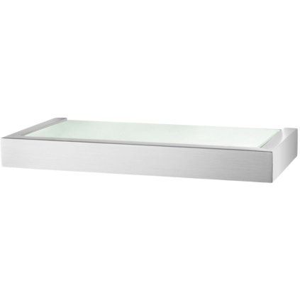 Kopalniška polica LINEA, 26 cm, mat, nerjaveče jeklo/steklo, Zack