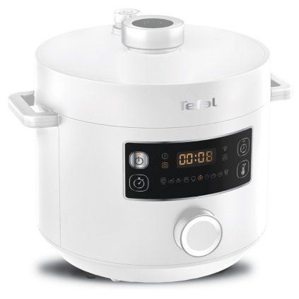 Električni večnamenski lonec za kuhanje TURBO CUISINE CY754130 5 l, tlačni, bela, Tefal