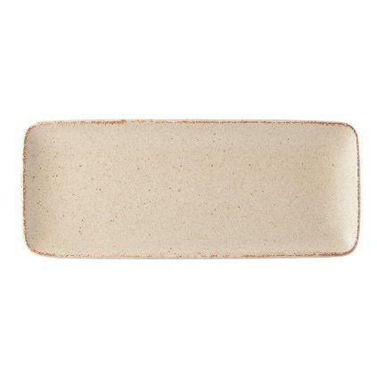 Servirni krožnik SAND FADE, 29,5 x 12 cm, bež, MIJ