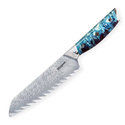 Santoku nož RESIN FUTURE, 17 cm, modra, Dellinger