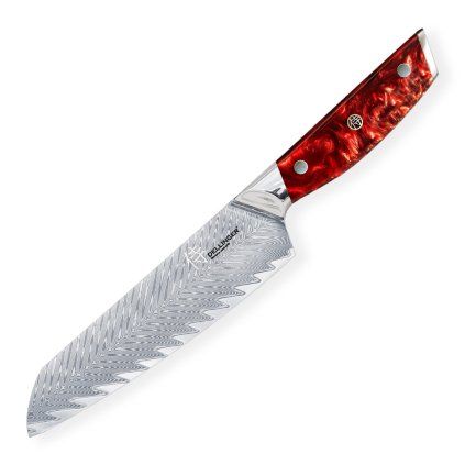 Santoku nož RESIN FUTURE, 17 cm, rdeča, Dellinger