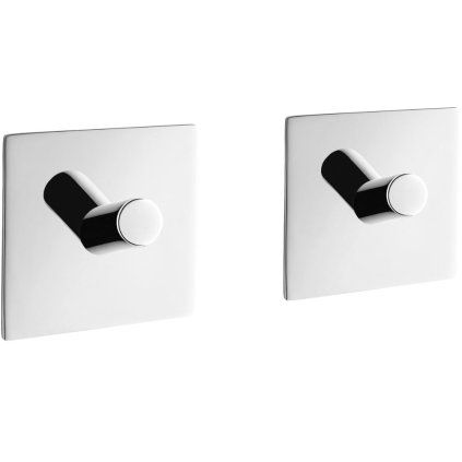Kljukica za brisače, 4 cm, set 2 kosov, polirano, nerjaveče jeklo, Zack