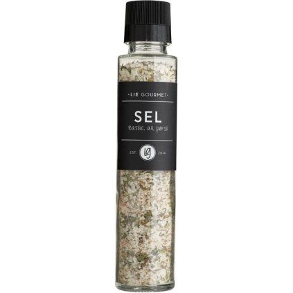 Sol z baziliko, česnom in peteršiljem, 250 g, z mlinčkom, Lie Gourmet
