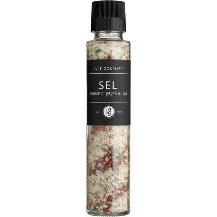 Sol z rožmarinom, papriko in čilijem, 230 g, z mlinčkom, Lie Gourmet