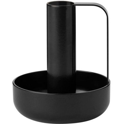Namizni svečnik IDA, 10 cm, črna, železo, Stelton