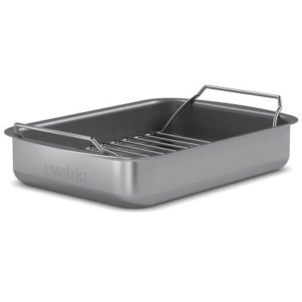 Pekač za meso PROFESSIONAL 26 x 19 cm, z rešetko, siva, aluminij, Eva Trio