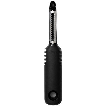 Lupilec za zelenjavo GOOD GRIPS, 18 cm, nazobčan, črn, plastičen, OXO