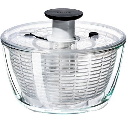 Posoda z vrtljivim cedilom GOOD GRIPS, 4,1 l, prozoren, steklo, OXO