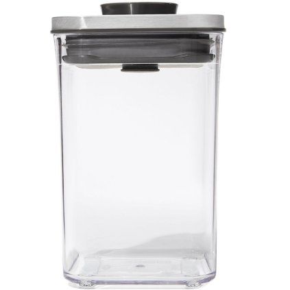 Kuhinjska posoda za shranjevanje POP STEEL, 1,0 l, majhna kvadratna, plastična, OXO