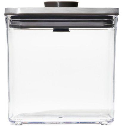 Kuhinjska posoda za shranjevanje POP STEEL, 1,6 l, pravokotna, plastika, OXO