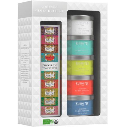 Čajni set ALAIN DUCASSE, 5 x 20 g pločevinka + infuzor, Kusmi Tea