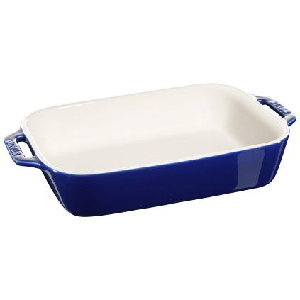 Pekač, 27 x 19 cm, modra, keramika, Staub