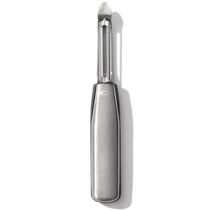 Lupilec za zelenjavo STEEL, 19 cm, vrtljiv, srebrn, iz nerjavečega jekla, OXO