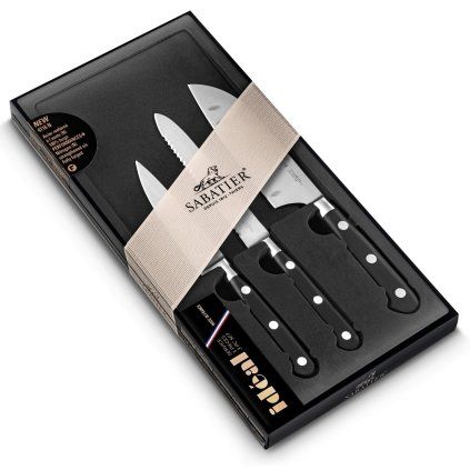 Komplet nožev IDÉAL PRÉPARER, s santoku nožem, 3 kosi, nerjaveče kovice, Lion Sabatier