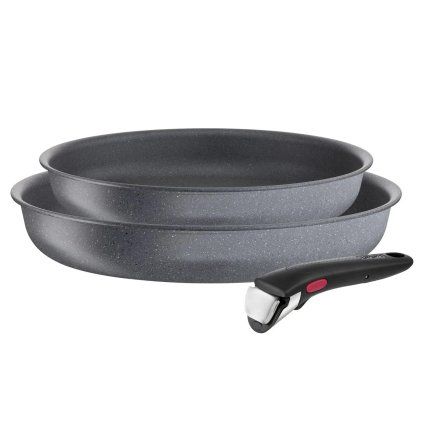 Komplet ponev INGENIO NATURAL FORCE 24 cm in 28 cm, set 3 kosov, neprijemljiva, Tefal