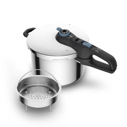Tlačni lonec za kuhanje SECURE TRENDY P2584401 8 l, nerjaveče jeklo, Tefal