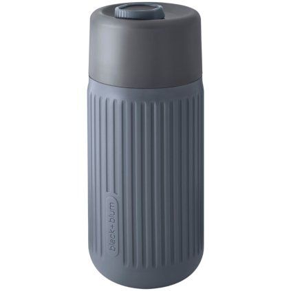 Potovalni lonček, 340 ml, siva, steklo, Black+Blum