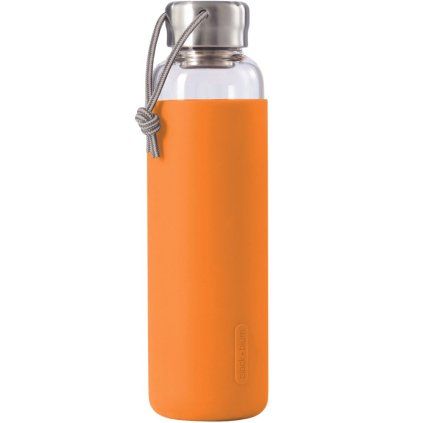 Steklenica za vodo, 600 ml, oranžna, steklo, Black+Blum