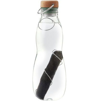 Steklenica za vodo EAU GOOD, 650 ml, oljčna, steklena, Black+Blum