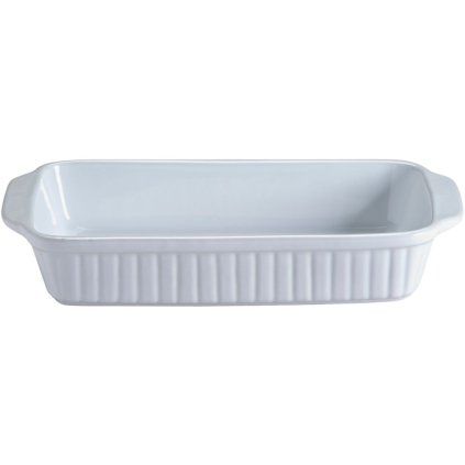 Pekač za pečico CLASSIC, 30 cm, pravokotna, bela, kamnita posoda, Mason Cash