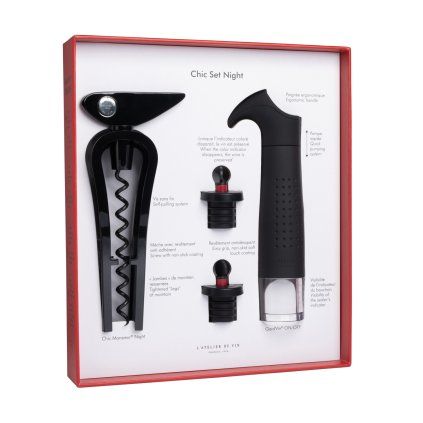 209842 sada prislusenstvi k vinu chic set night sada 4 ks l atelier du vin