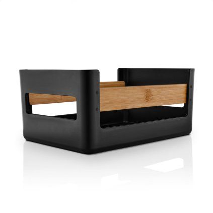 Kuhinjski organizator NORDIC KITCHEN 27 x 19 cm, črna, plastika/bambus, Eva Trio