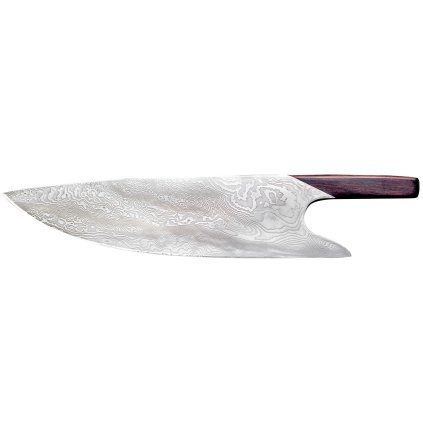 Kuharski nož THE KNIFE GRENADILL DAMASCUS, 26 cm, rjava, Güde