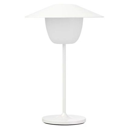 Prenosna namizna svetilka ANI MINI, 21 cm, LED, bela, aluminij, Blomus