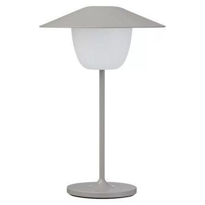 Prenosna namizna svetilka ANI MINI, 21 cm, LED, satelitsko siva, aluminij, Blomus