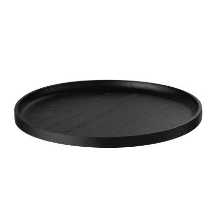 Servirni pladenj OKU, 25 cm, črna, les, Blomus