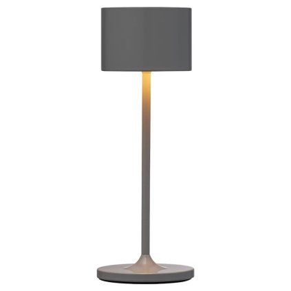 Prenosna namizna svetilka FAROL MINI, 19,5 cm, LED, toplo siva, aluminij, Blomus