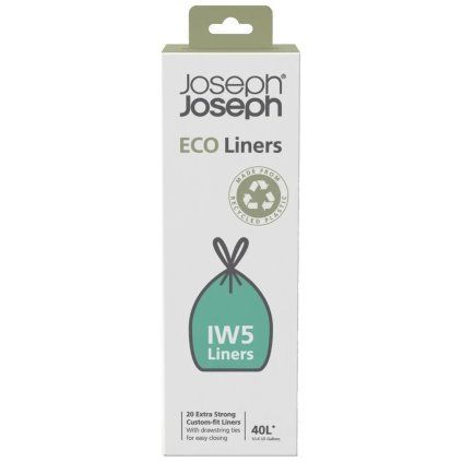 Vreče za smeti TITAN 20 / PORTA IW5 ECO LINERS 30133, 40 l, 20 kosov, zelo močne, Joseph Joseph