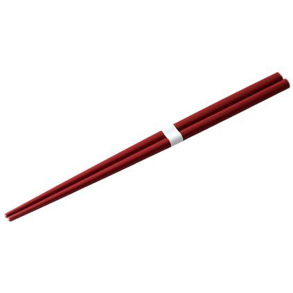 Jedilne palčke 22,5 cm, temno rdeča / bela, bambus, MIJ