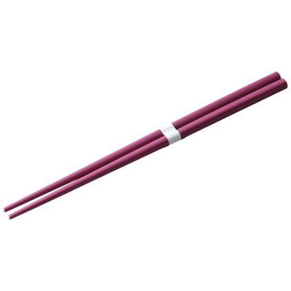 Jedilne palčke 22,5 cm, sliva / bela, bambus, MIJ