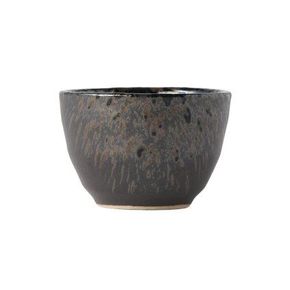 Sake čaša, 30 ml, črna, keramika, MIJ