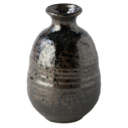 Sake steklenička, 350 ml, črna, keramika, MIJ