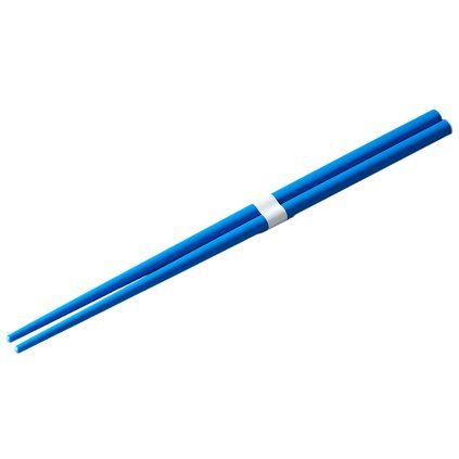 Jedilne palčke 22,5 cm, royal modra / bela, bambus, MIJ