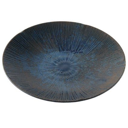 Jedilni krožnik ICE DUSK, 24,5 cm, modra, keramika, MIJ