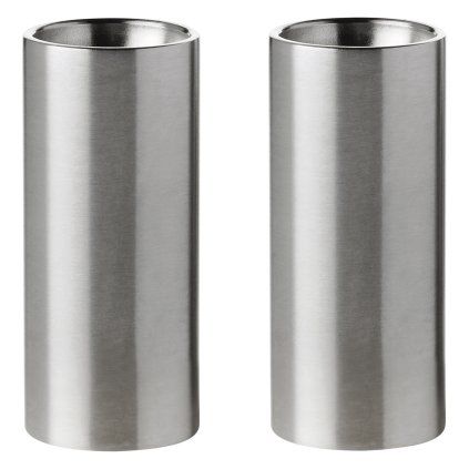 Set solnice in poprnice ARNE JACOBSEN, set 2 kosov, srebrna, nerjaveče jeklo, Stelton