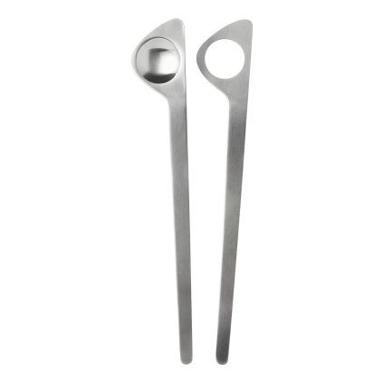 Set žlic za solato ARNE JACOBSEN, set 2 kosov, srebrna, nerjaveče jeklo, Stelton