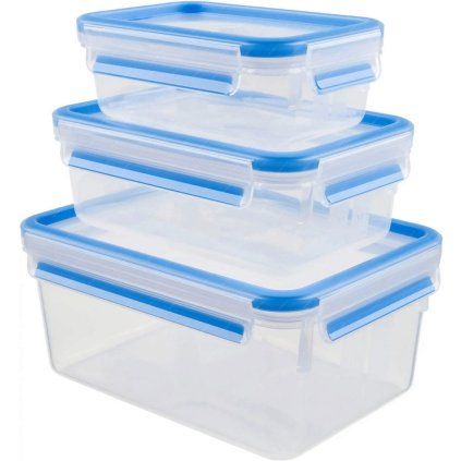 Posoda za shranjevanje hrane MASTER SEAL FRESH, set 3 kosov, modra, plastika, Tefal